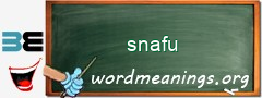 WordMeaning blackboard for snafu